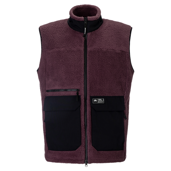 SCOTT Escape Heritage Pile Fleeceweste Herren Cocoa Red/Black Vorderansicht