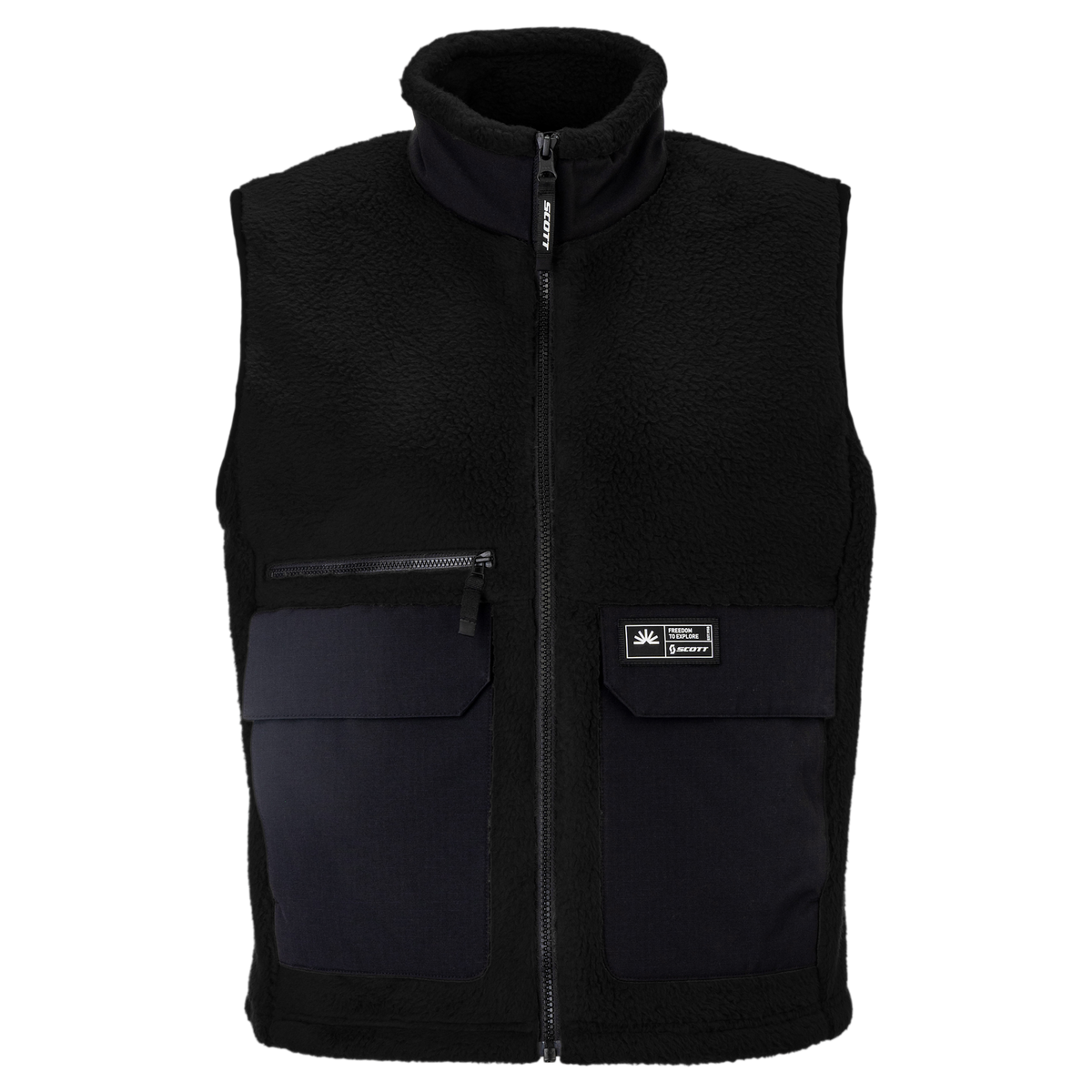 SCOTT Escape Heritage Pile Fleeceweste Damen Black Vorderansicht