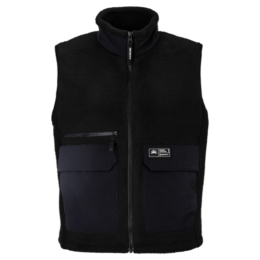 SCOTT Escape Heritage Pile Fleeceweste Damen Black Vorderansicht