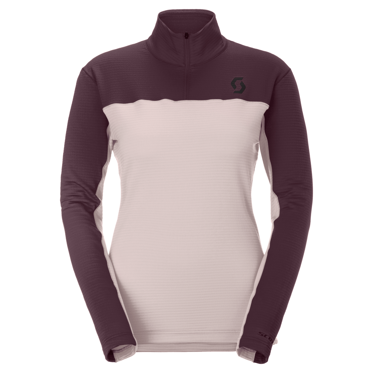 SCOTT Defined Light Women's Midlayer Sweater – Wax Pink - Cocoa Red – Front View