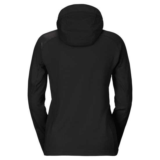 SCOTT Defined Mid-trui Midlayer-hoodie voor dames – Zwart, achteraanzicht