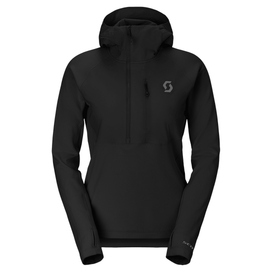 SCOTT Defined Mid Pullover Midlayer-hoodie voor dames – Zwart, vooraanzicht