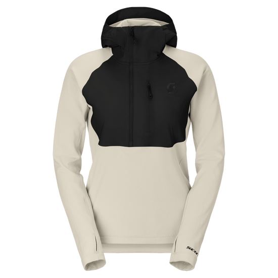 SCOTT Defined Mid Pullover Midlayer-hoodie voor dames – Zwart - Latte Beige Vooraanzicht