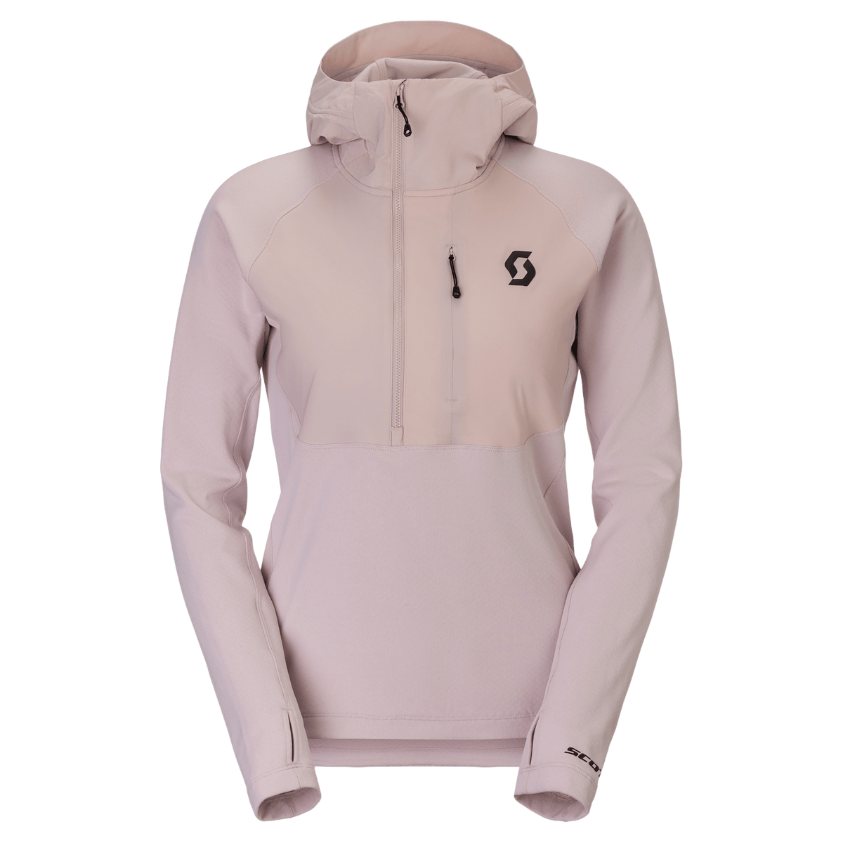 SCOTT Defined Mid Pullover Midlayer-hoodie voor dames – Wax Pink, vooraanzicht