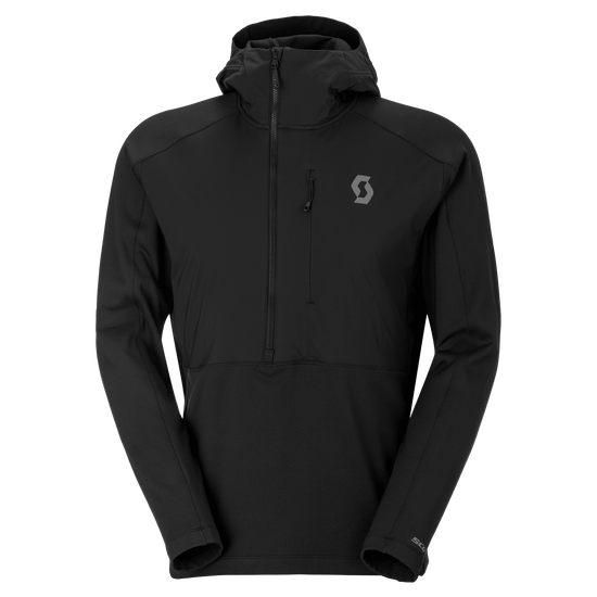 Pull à capuche SCOTT Defined Mid pour homme – Noir, vue de face