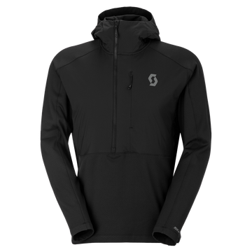 Pull à capuche SCOTT Defined Mid pour homme – Noir, vue de face