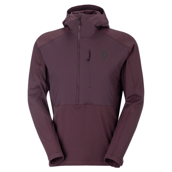 Pull à capuche SCOTT Defined Mid pour homme – Cocoa Red, vue de face