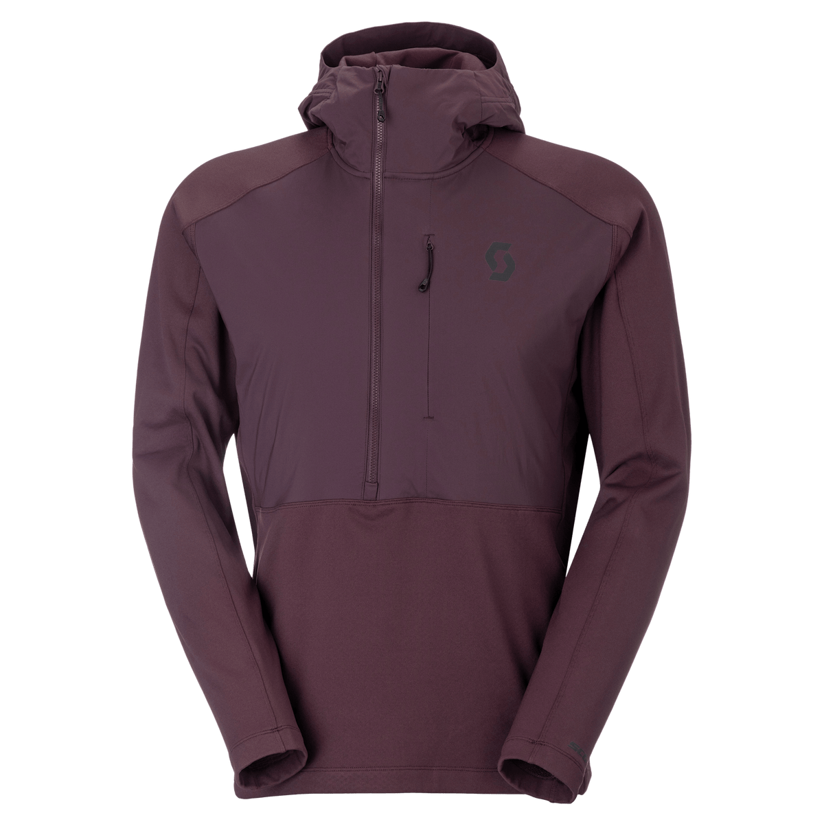 Pull à capuche SCOTT Defined Mid pour homme – Cocoa Red, vue de face