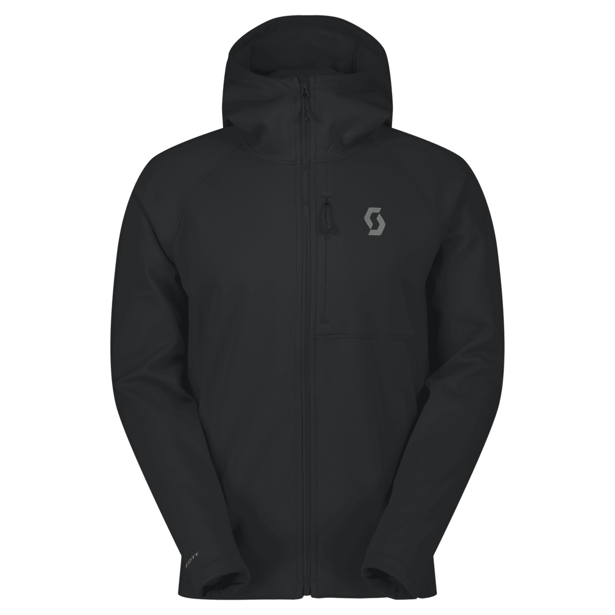 Sweat à capuche SCOTT Defined Warm Zip pour homme – Noir, vue de face