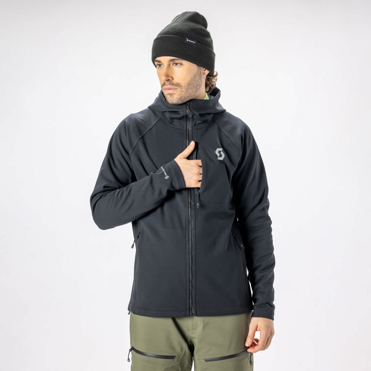 Sweat à capuche SCOTT Defined Warm Zip Midlayer pour homme – Utilisation 1