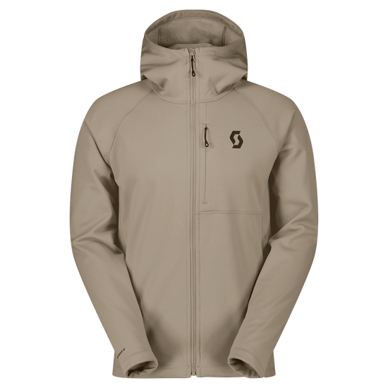 Sweat à capuche SCOTT Defined Warm Zip pour homme – Portobello Beige, vue de face