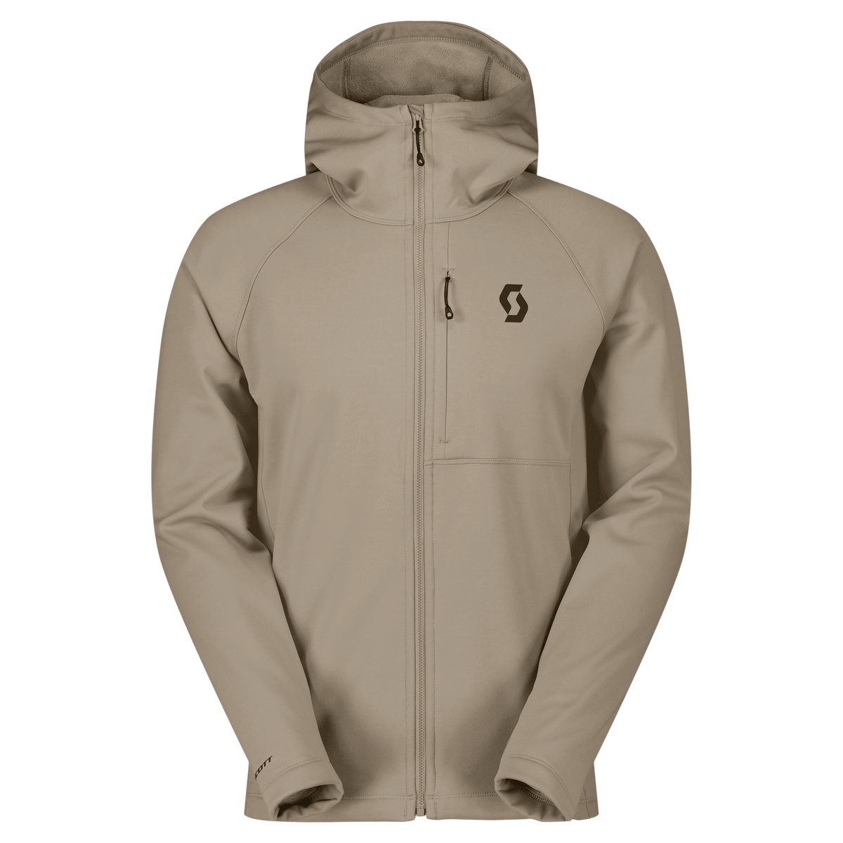Sweat à capuche SCOTT Defined Warm Zip pour homme – Portobello Beige, vue de face