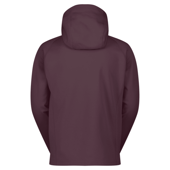 Sweat à capuche SCOTT Defined Warm Zip Midlayer pour homme – Cocoa Red, vue de dos