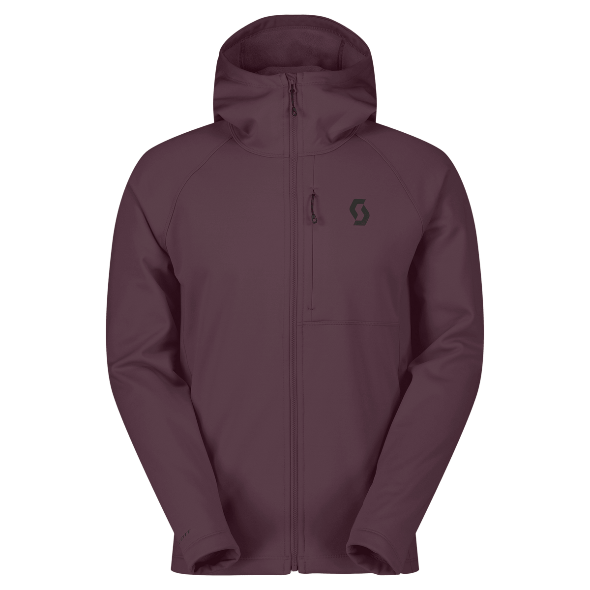Sweat à capuche SCOTT Defined Warm Zip pour homme – Cocoa Red, vue de face