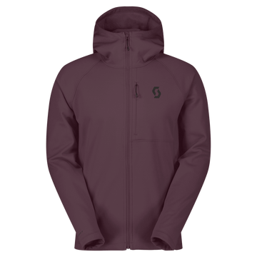 Sweat à capuche SCOTT Defined Warm Zip pour homme – Cocoa Red, vue de face