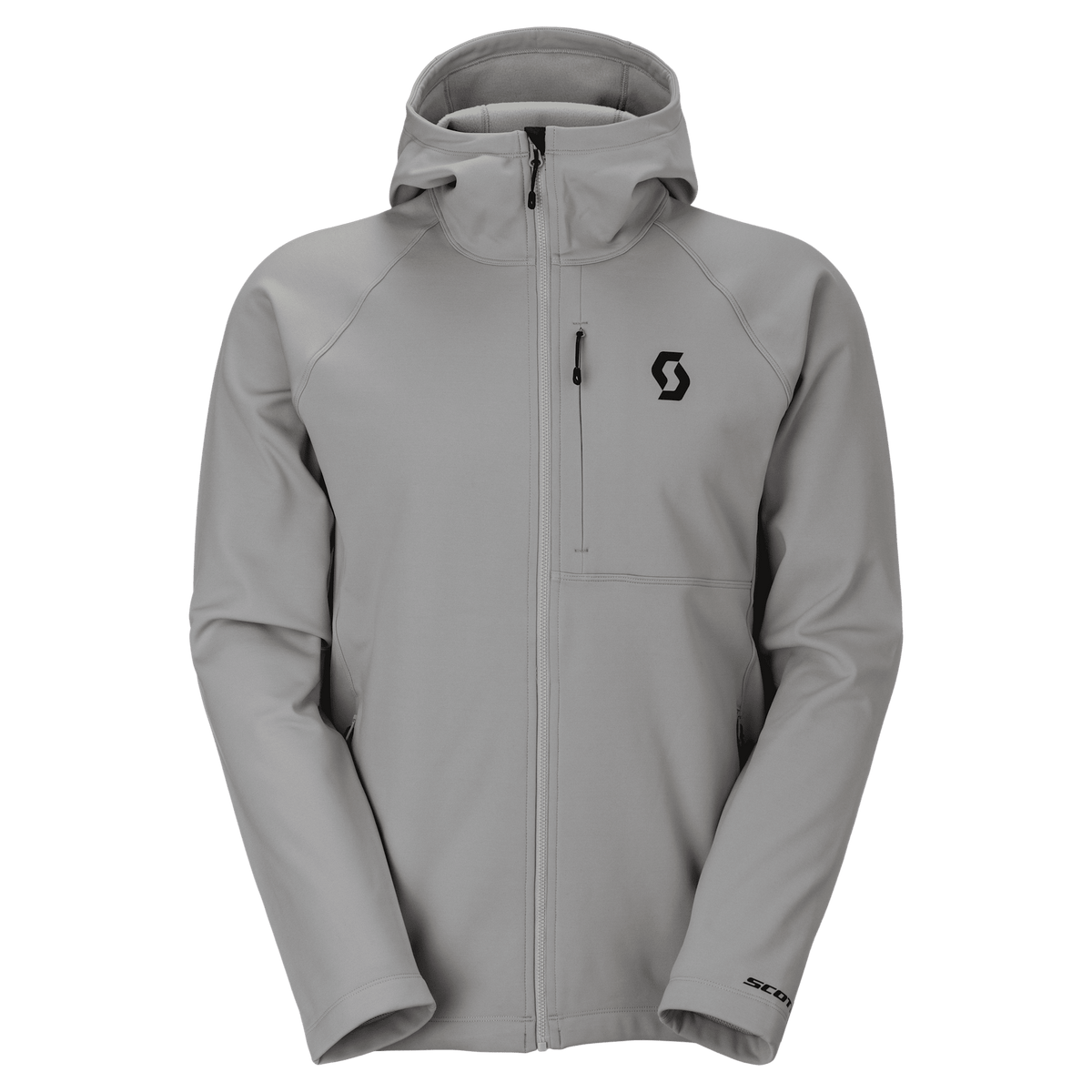 Sweat à capuche SCOTT Defined Warm Zip Midlayer pour homme – Fog Blue, vue de face