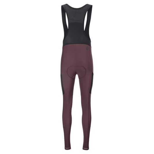 SCOTT Endurance Warm ++ Trägerhose Herren Cocoa Red Rückansicht