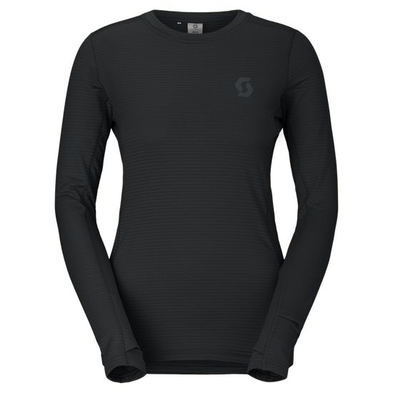 SCOTT Endurance Warm Langarmshirt Damen – Black – Vorderansicht