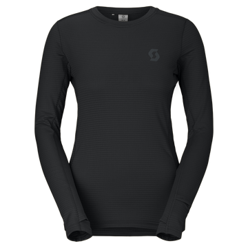 SCOTT Endurance Warm Langarmshirt Damen – Black – Vorderansicht