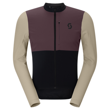 SCOTT Endurance Warm Langarm-Radtrikot Herren Black - Cocoa Red Vorderansicht
