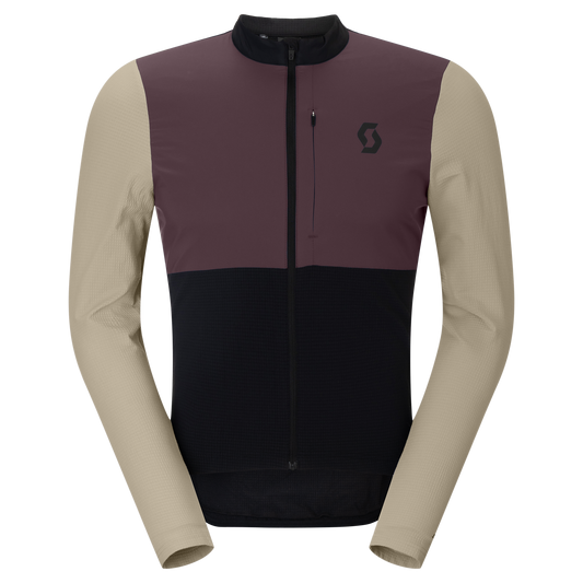 SCOTT Endurance Warm Langarm-Radtrikot Herren Black - Cocoa Red Vorderansicht