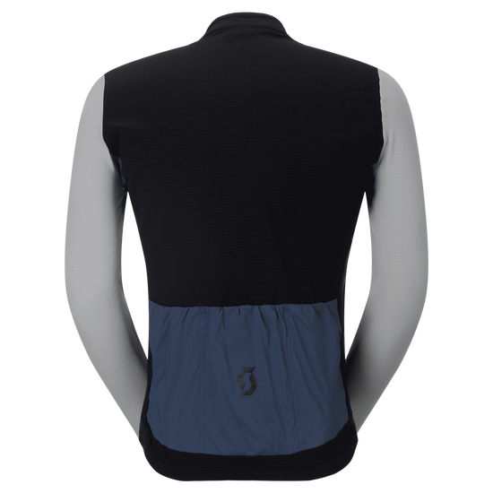 SCOTT Endurance Warm Langarm-Radtrikot Herren Black - Dusk Blue Rückansicht