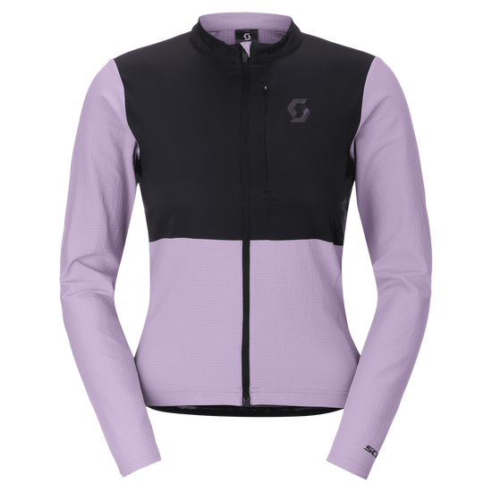 SCOTT Endurance Warm Langarm-Radtrikot Damen Sherbet Purple - Black Vorderansicht