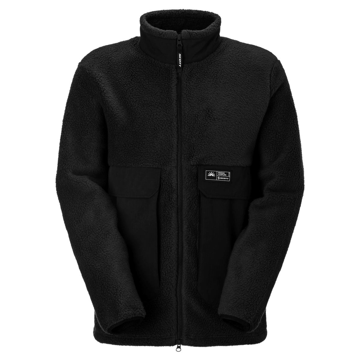 Giacca in pile SCOTT Escape Heritage da uomo – Nera, vista frontale