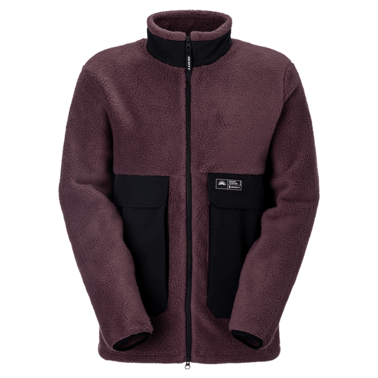 Giacca in pile SCOTT Escape Heritage da uomo – Cocoa Red - Black, vista frontale
