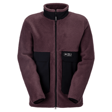 Giacca in pile SCOTT Escape Heritage da uomo – Cocoa Red - Black, vista frontale