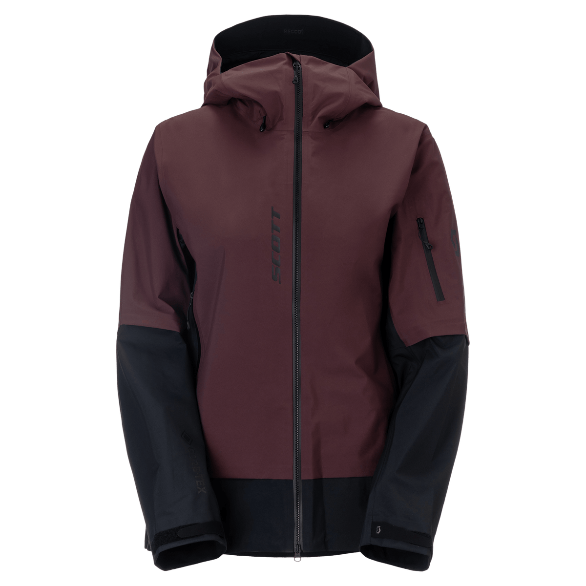 Giacca da sport invernali SCOTT Explorair GORE-TEX 3L da donna, colore Cocoa Red - Black