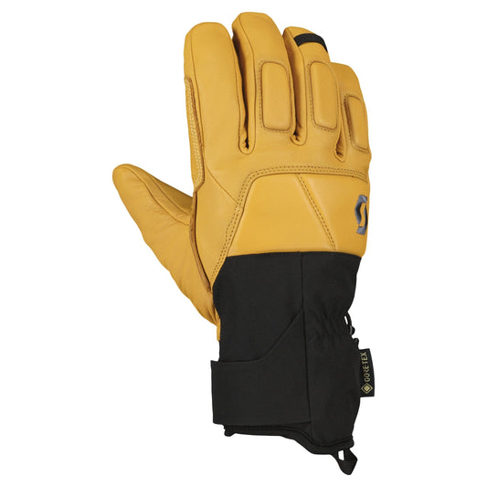 Guantes de deportes de invierno SCOTT Explorair Premium GORE-TEX – Marrón natural - Negro – Parte delantera