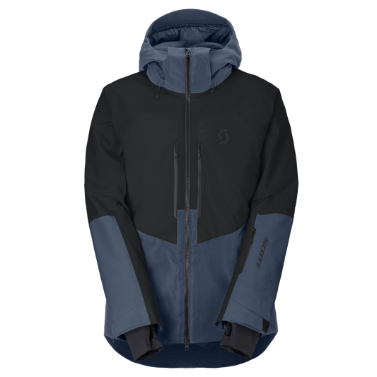 SCOTT Ultimate Dryo wintersportjas voor heren – Zwart - Dusk Blue – Vooraanzicht