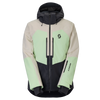 SCOTT Ultimate Dryo Wintersportjacke Herren – Latte Beige - Vapour Green – Vorderansicht