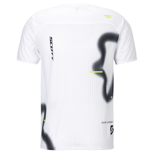 Maglietta a maniche corte SCOTT RC Run da uomo, bianco/nero – Vista posteriore