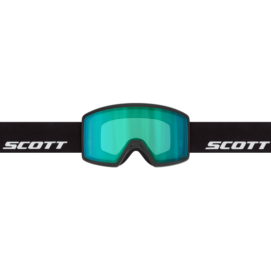 SCOTT Neo Skibrille Black - AMP Aurora Green Chrome S1 – Seitenansicht