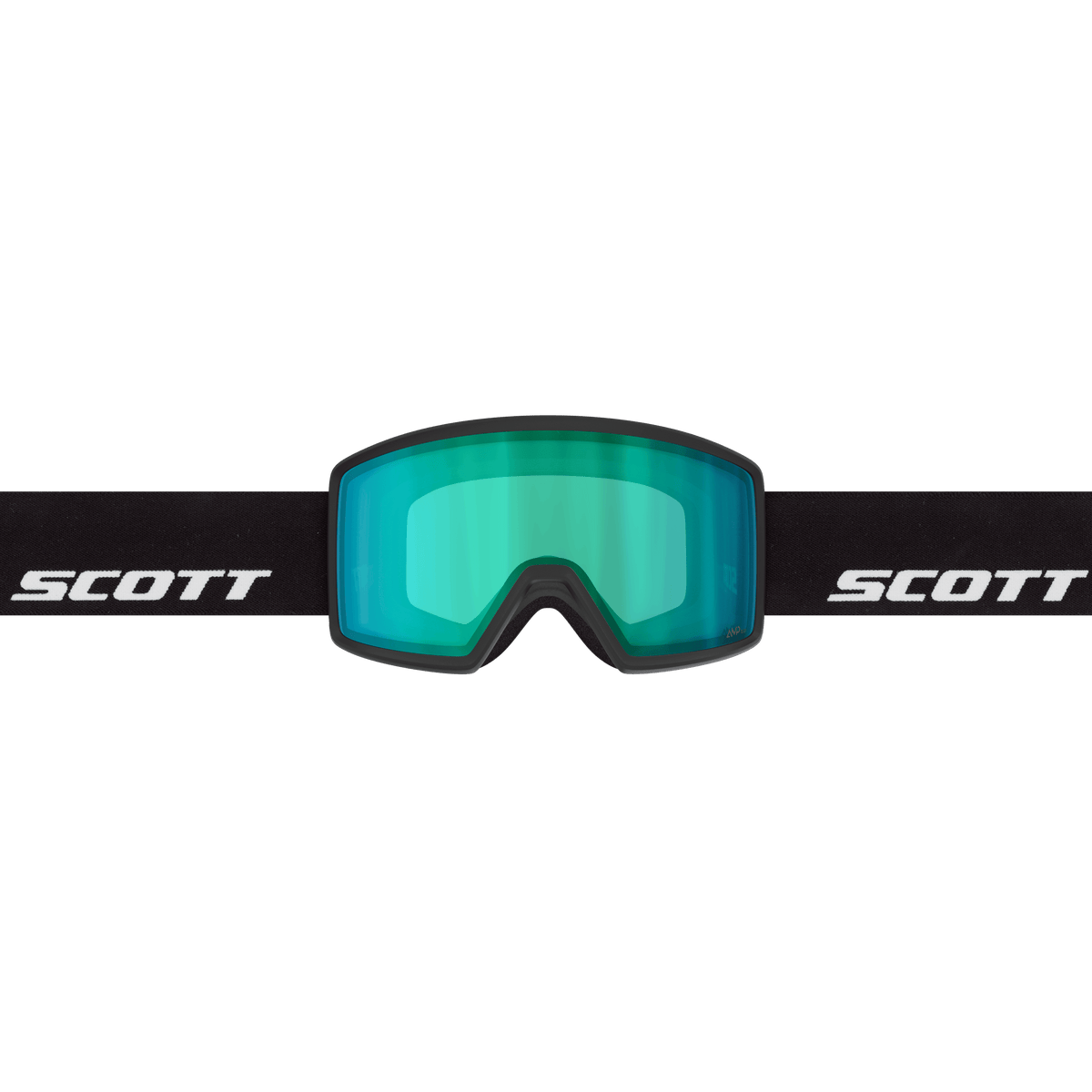 SCOTT Neo Skibrille Black - AMP Aurora Green Chrome S1 – Seitenansicht
