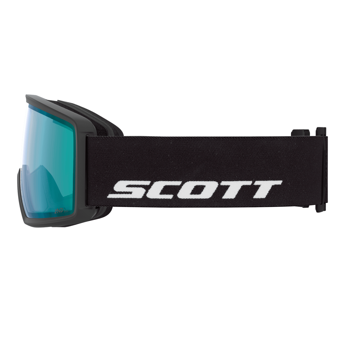 SCOTT Neo Skibrille Black - AMP Aurora Green Chrome S1 – Detailansicht