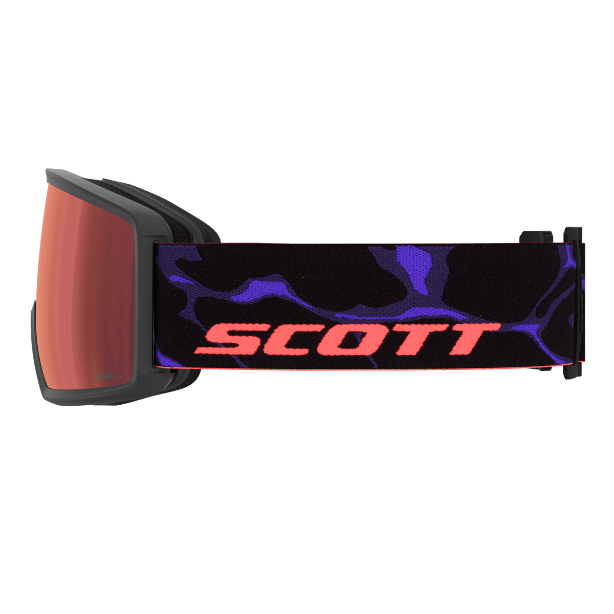 SCOTT Neo Skibrille Black - Purple - AMP Red Chrome S3 – Detailansicht