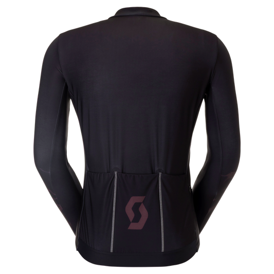 SCOTT Pro Mid Langarm-Radtrikot Herren Cocoa Red - Black Rückansicht