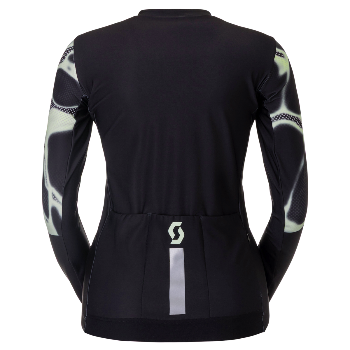 SCOTT Pro Mid Langarm-Radtrikot Damen Black - Vapour Green Rückansicht