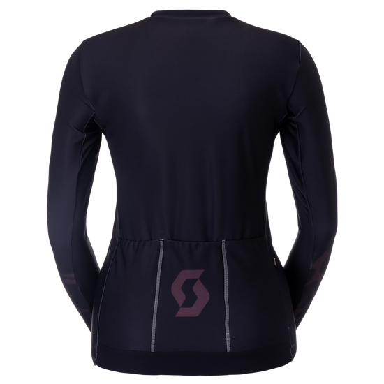 SCOTT Pro Mid Langarm-Radtrikot Damen Cocoa Red - Black Rückansicht