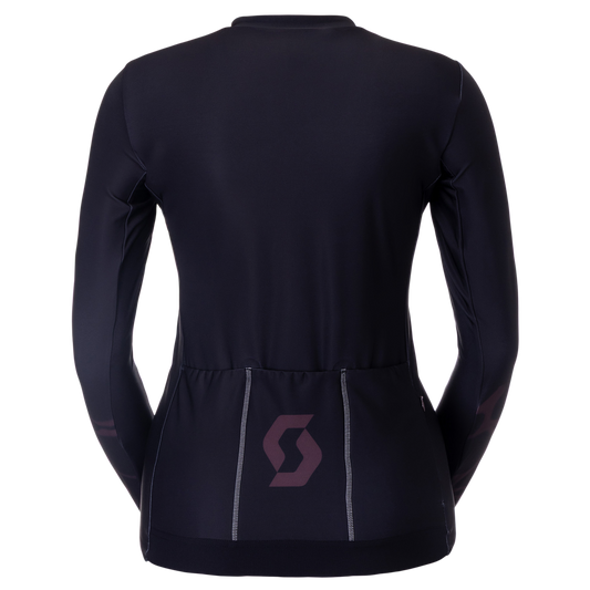 SCOTT Pro Mid Langarm-Radtrikot Damen Cocoa Red - Black Rückansicht