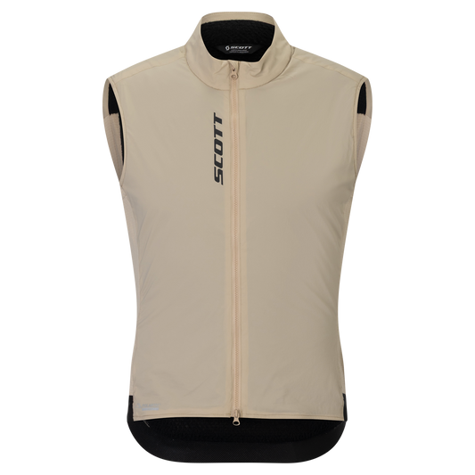 SCOTT Pro Warm Alpha Fahrradweste Herren Portobello Beige Vorderansicht