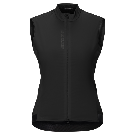 SCOTT Pro Warm Alpha Fahrradweste Damen Black Vorderansicht