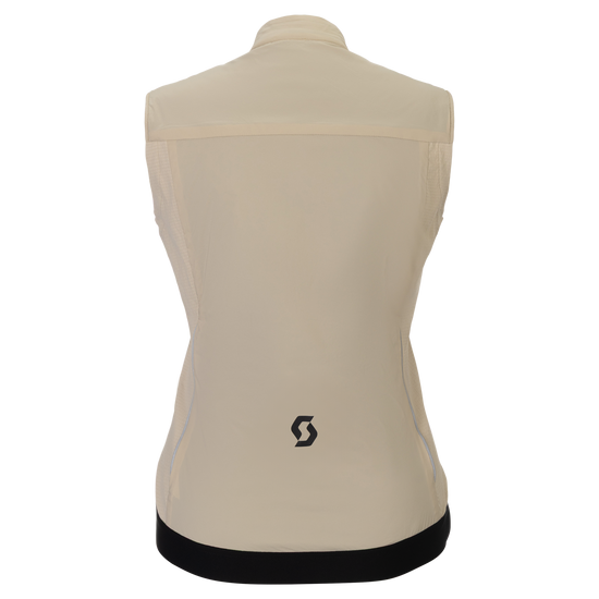 SCOTT Pro Warm Alpha Fahrradweste Damen Portobello Beige Rückansicht