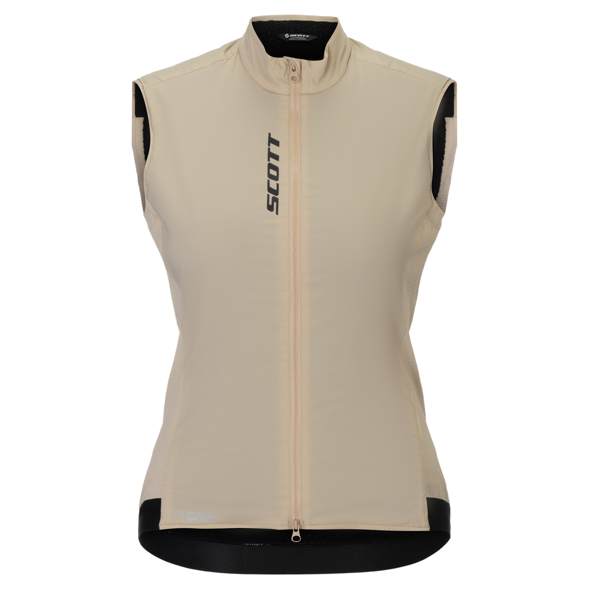 SCOTT Pro Warm Alpha Fahrradweste Damen Portobello Beige Vorderansicht