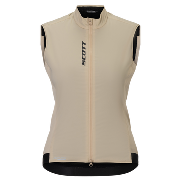 SCOTT Pro Warm Alpha Fahrradweste Damen Portobello Beige Vorderansicht