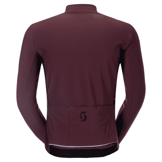 SCOTT Pro Warm Windbreaker Langarm-Radtrikot Herren - Cocoa Red - Black Rückansicht