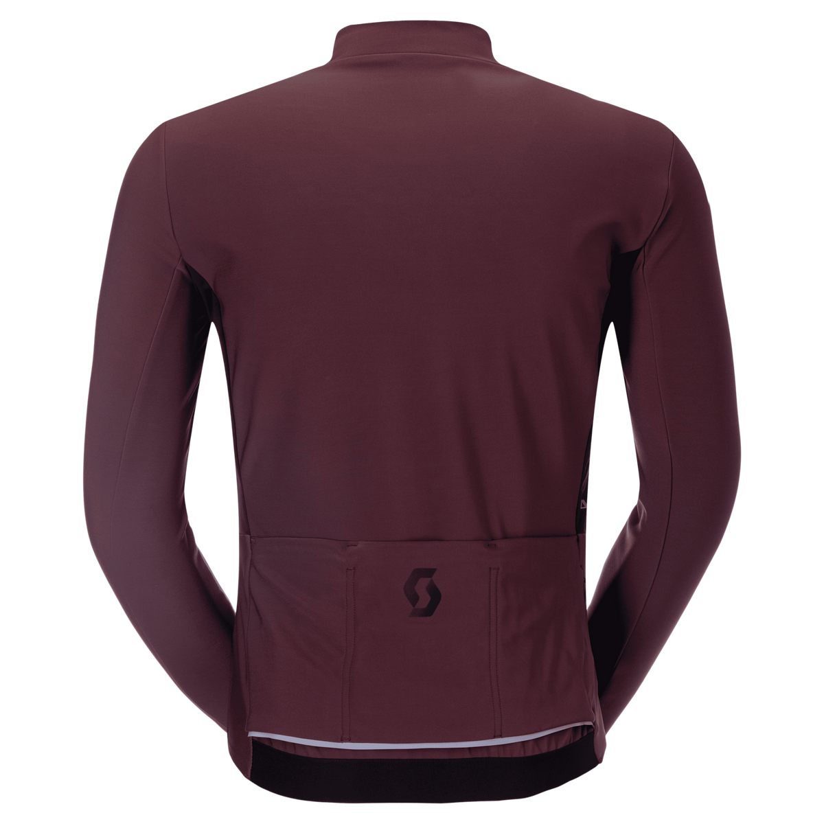 SCOTT Pro Warm Windbreaker Langarm-Radtrikot Herren - Cocoa Red - Black Rückansicht